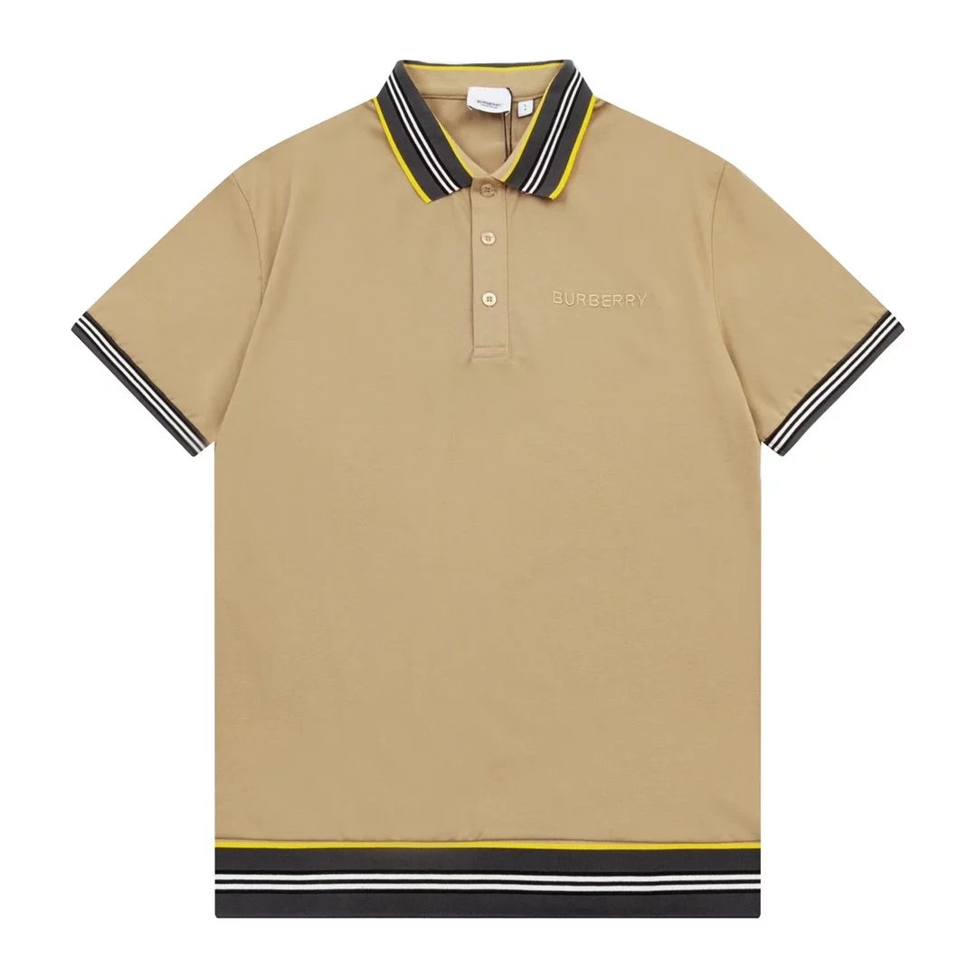 Burberry Leather-Patch Polo Black Polo Shirt - 19