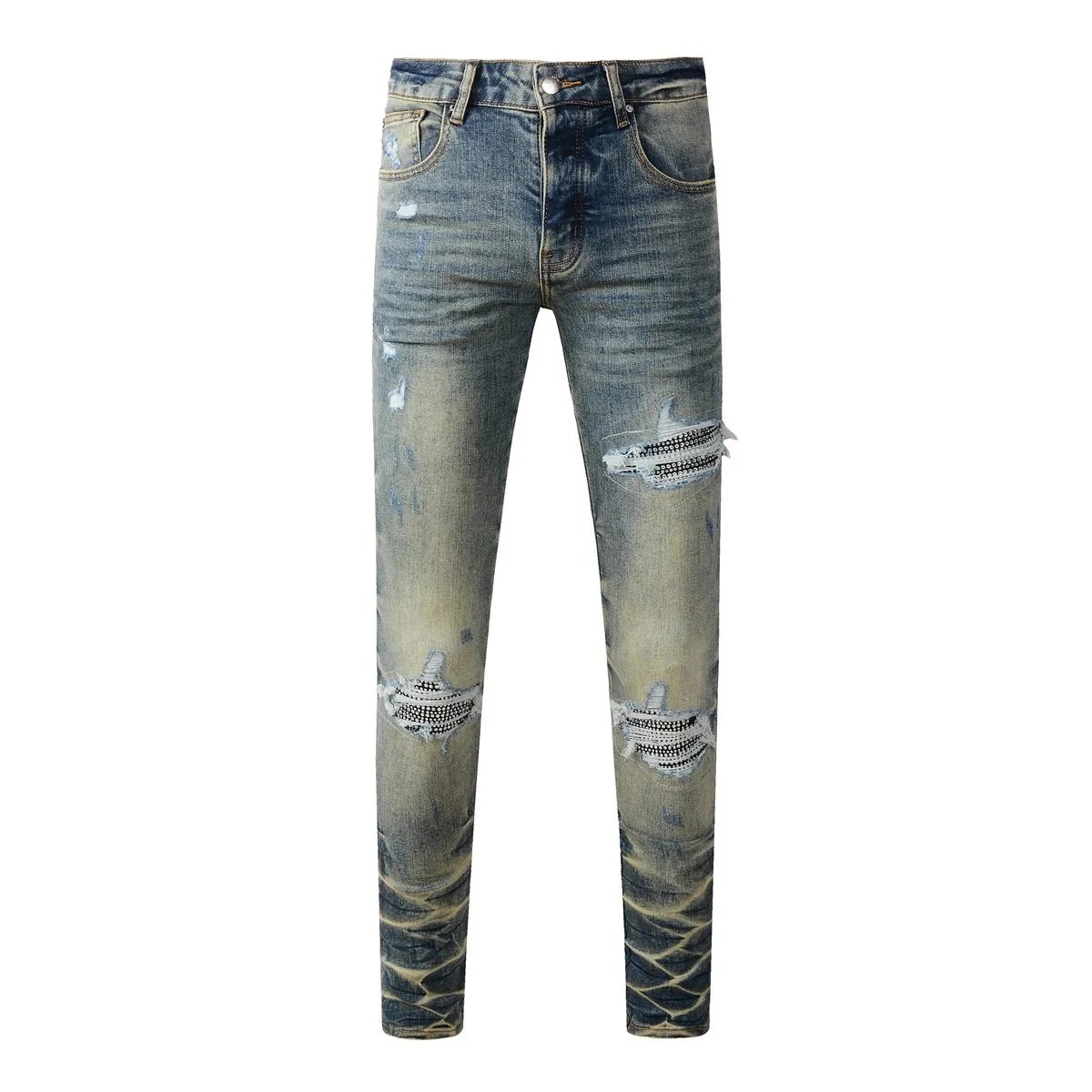 Amiri Distressed Skull Print Black Jeans - 27