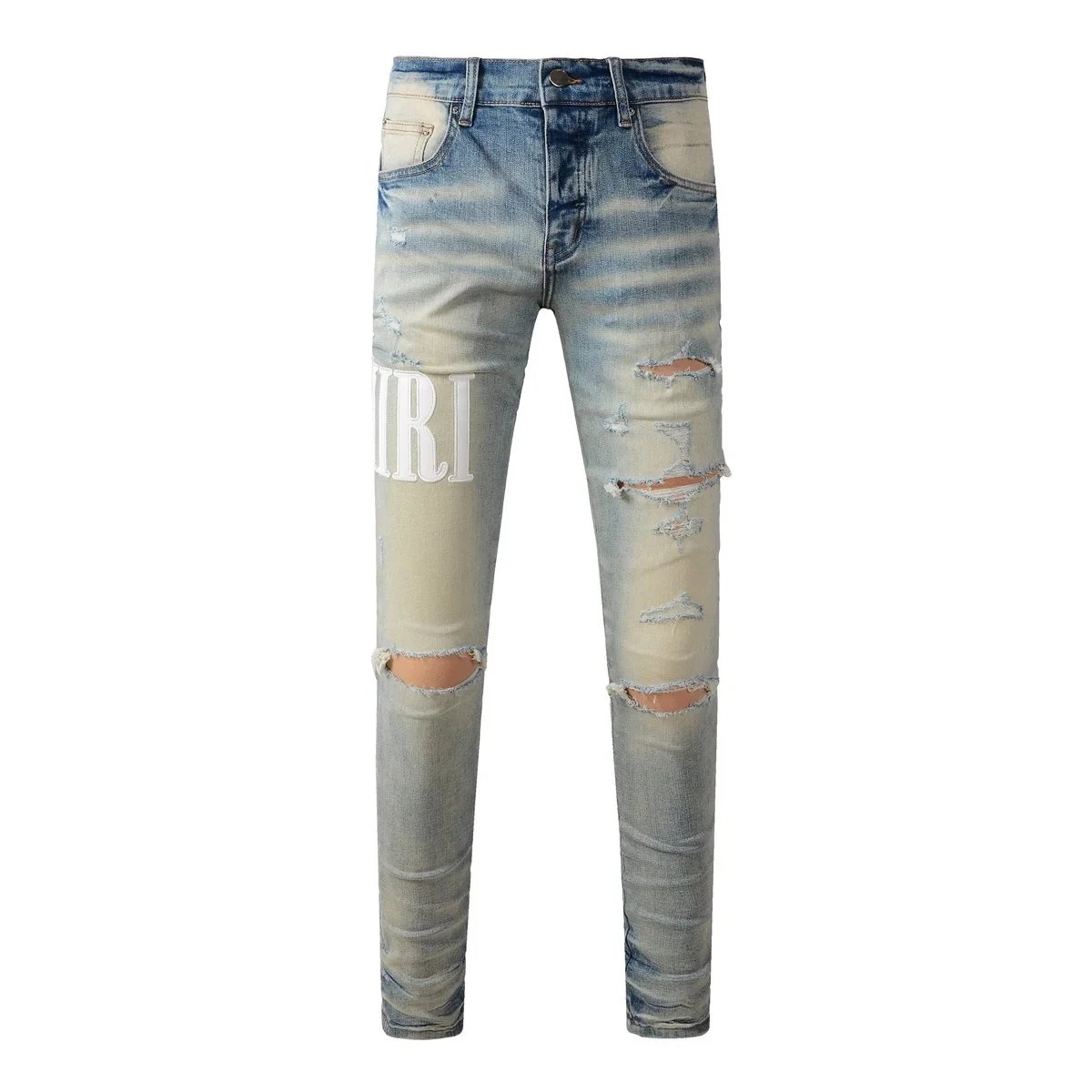 Amiri Distressed Skull Print Black Jeans - 30