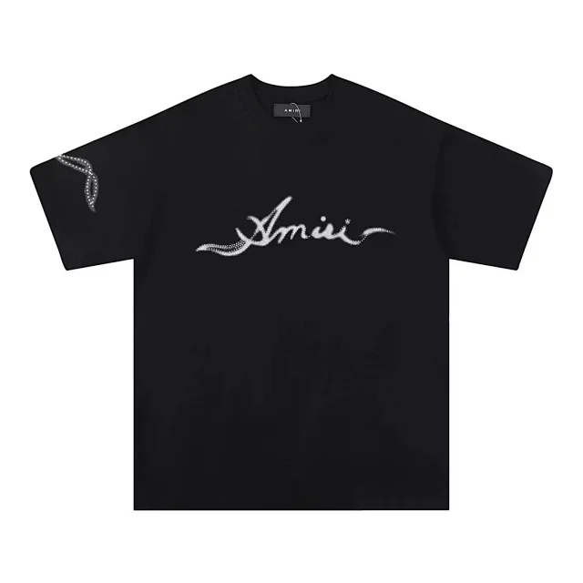 AMIRI T-Shirts Short-Sleeve Crew-Neck Logo-Print product detail image 20