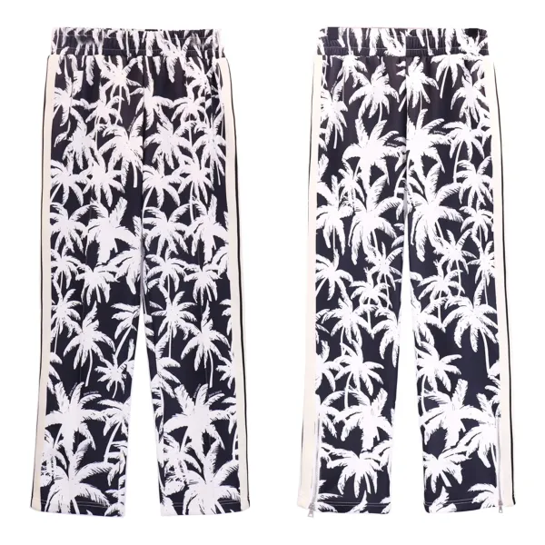 Palm Angels Palm Print Track Pants Navy White - 14