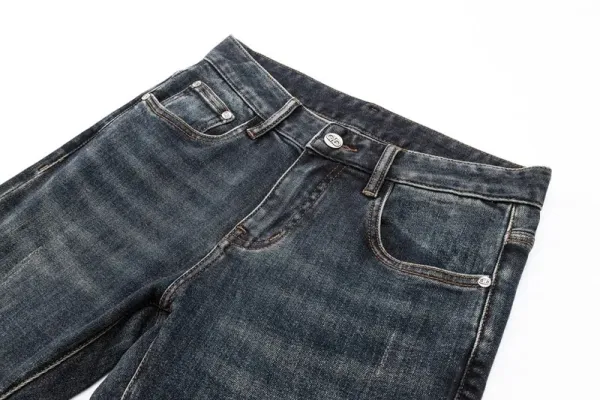 Versace White Greek Key Detail Slim Fit Jeans - 14