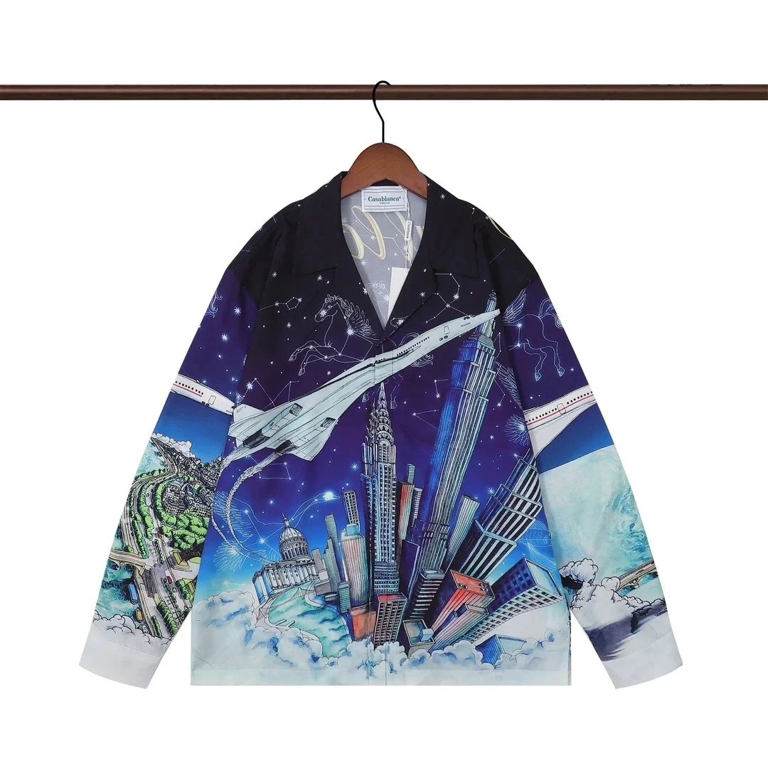 Casablanca Casa Print Long-Sleeve Shirt Multicolor - 15