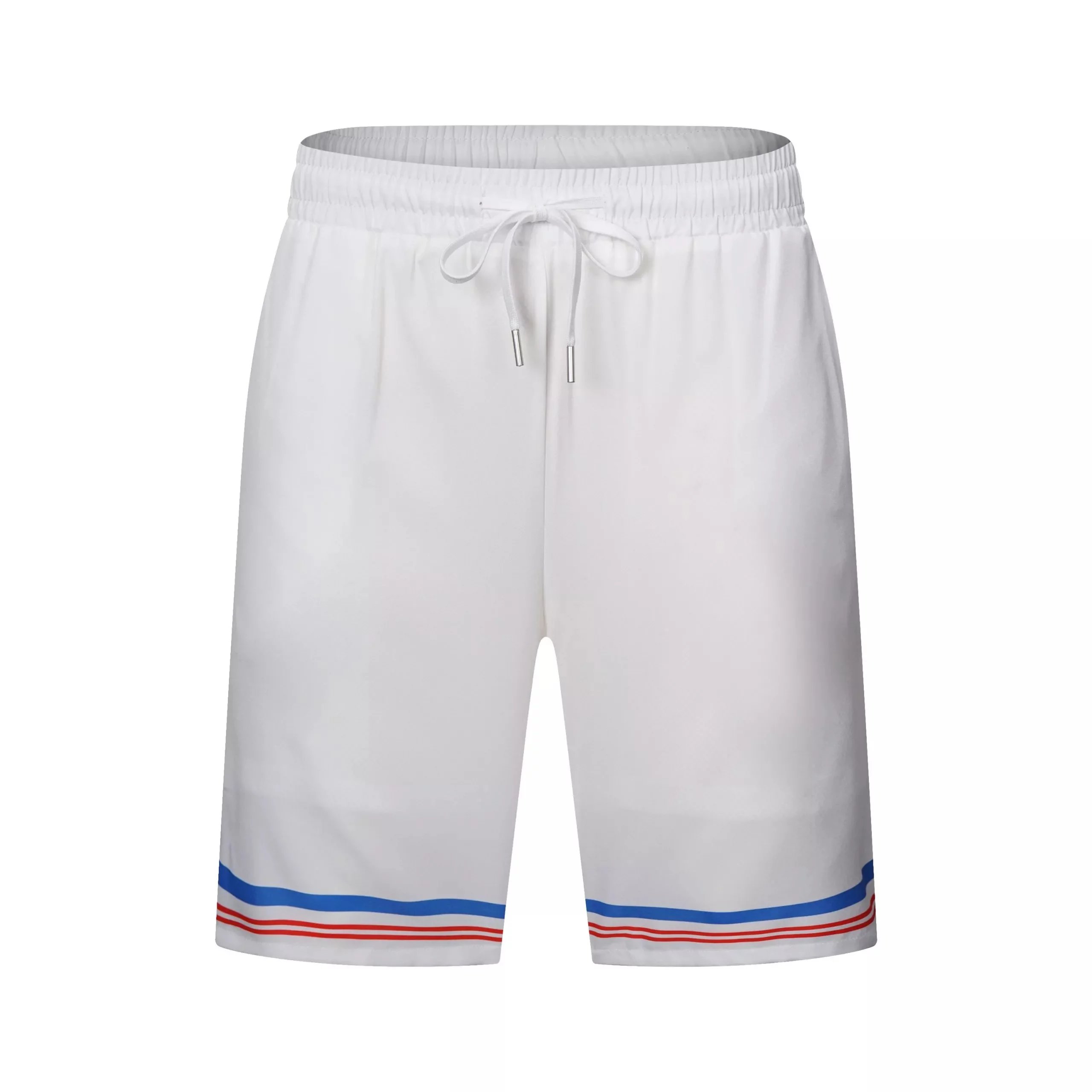 Design Grid Print Baseball Shorts White Pink Green - 47