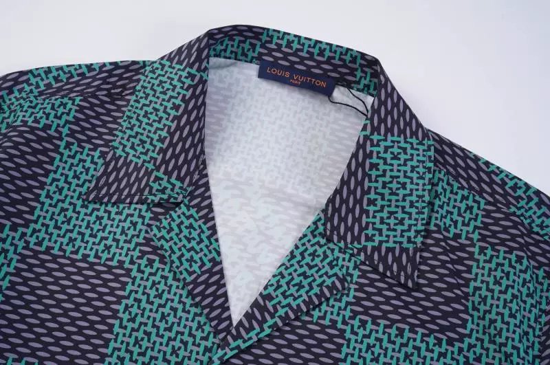 Design Checkerboard Print Short-Sleeve Shirt and Shorts Set Multicolor - 3