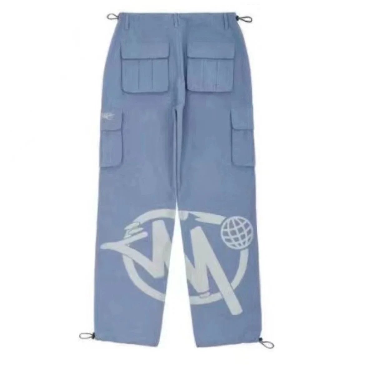 Stussy Cargo Pants Burgundy with Global Logo Print - 13