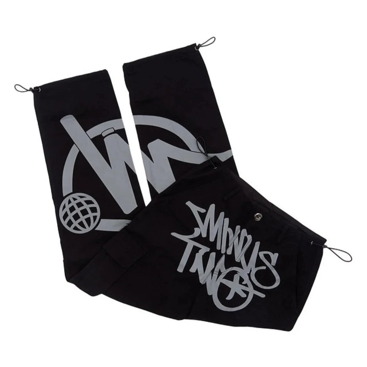 Stussy Cargo Pants Burgundy with Global Logo Print - 5