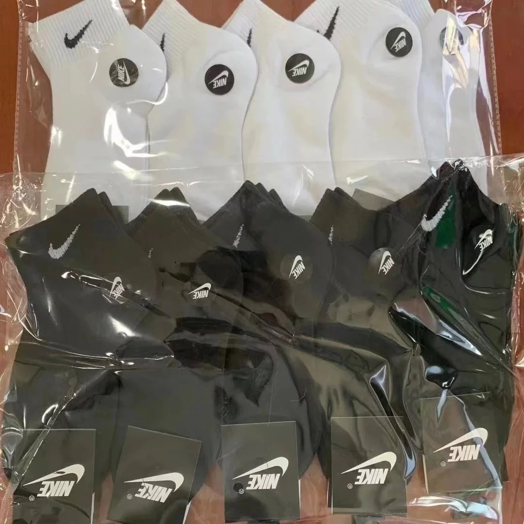 Nike Sport Socks Pack - Black, White, Gray, Navy, Charcoal Socks - 9
