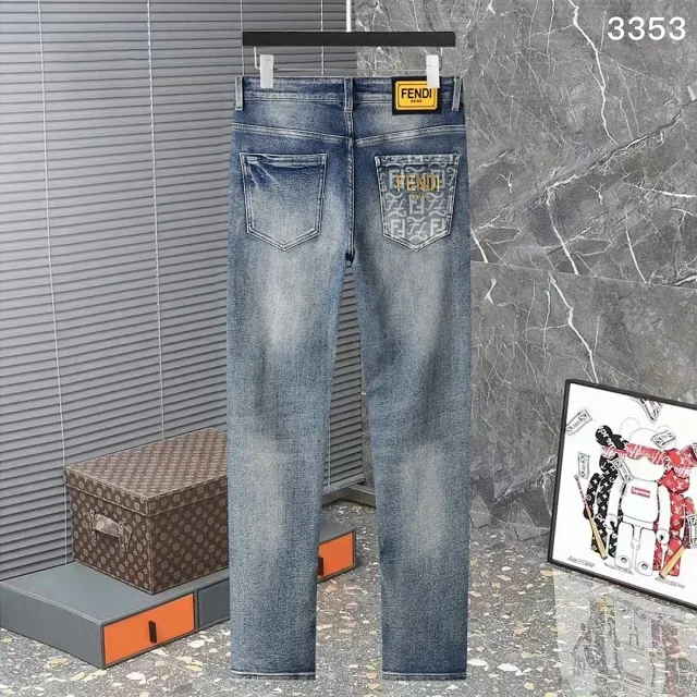 Fendi Jeans FF monogram straight-leg product detail image 15