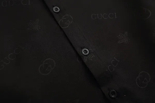 Gucci GG Embroidered Shirt White with Red-Green Trim - 10