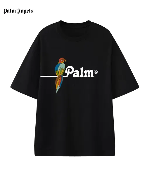 Palm Angels Heart Drip Logo Black T-Shirt - 12