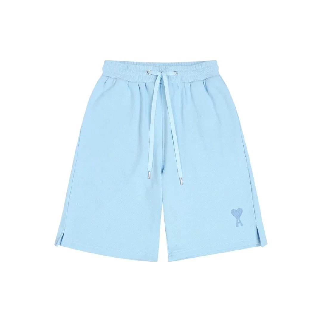 Ami Paris Heart Logo Shorts Beige - 22