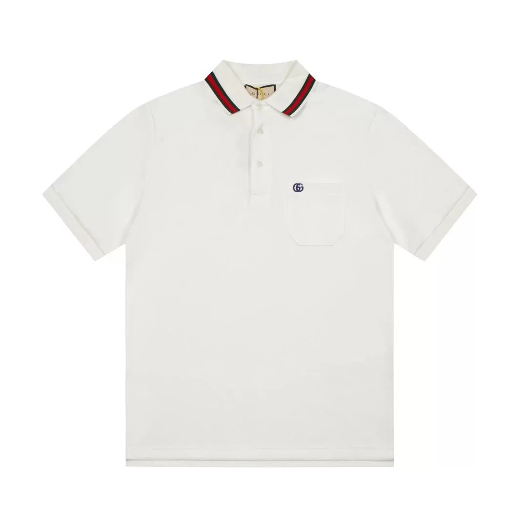 Gucci Logo Print White Polo Shirt - 20