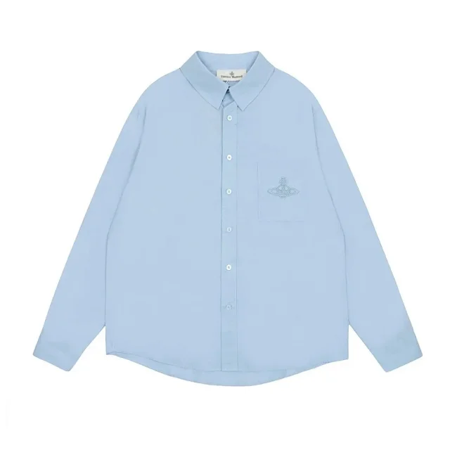 Vivienne Westwood Shirts Orb Embroidered Long-Sleeve Button-Up Shirt product detail image 14