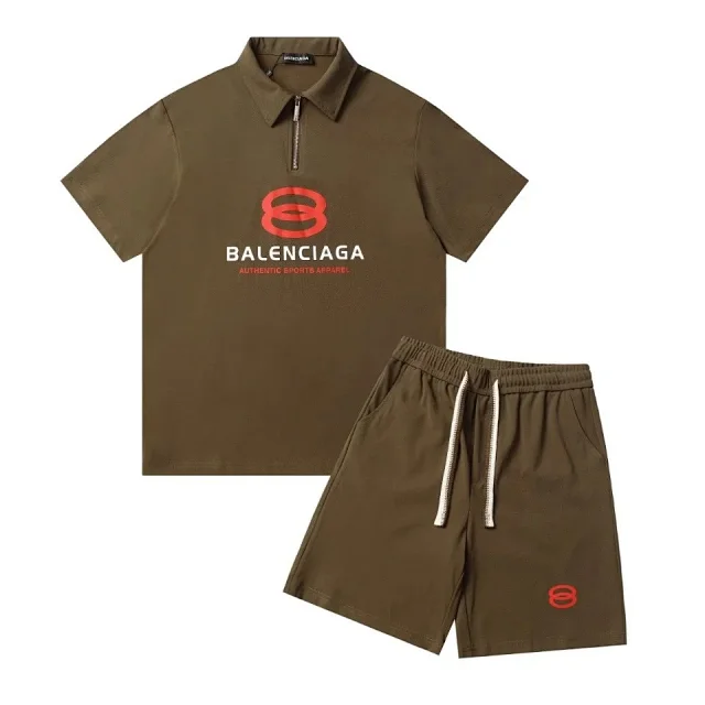 Balenciaga Matching Sets Short-Sleeve Top and Shorts Set product detail image 18