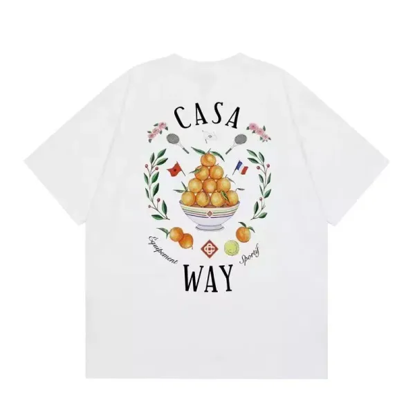 Casa Way Graphic Print Oversized T-Shirt White - 1