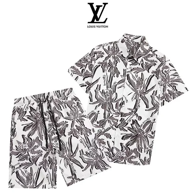 Unbranded Matching Sets Short-Sleeve Printed Shirt and Drawstring Shorts Set product detail image 17