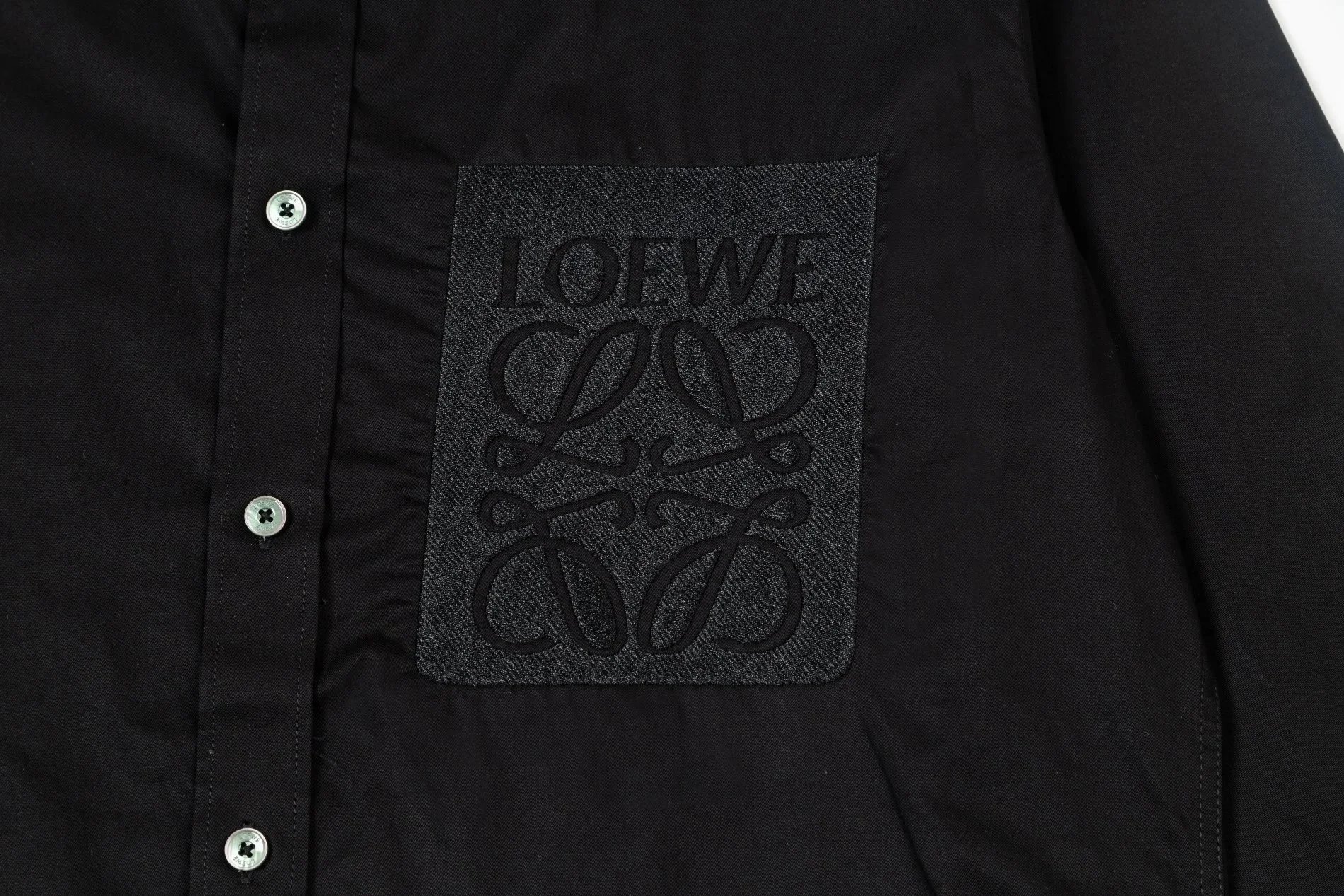 Loewe Logo Patch Shirt Black - 6