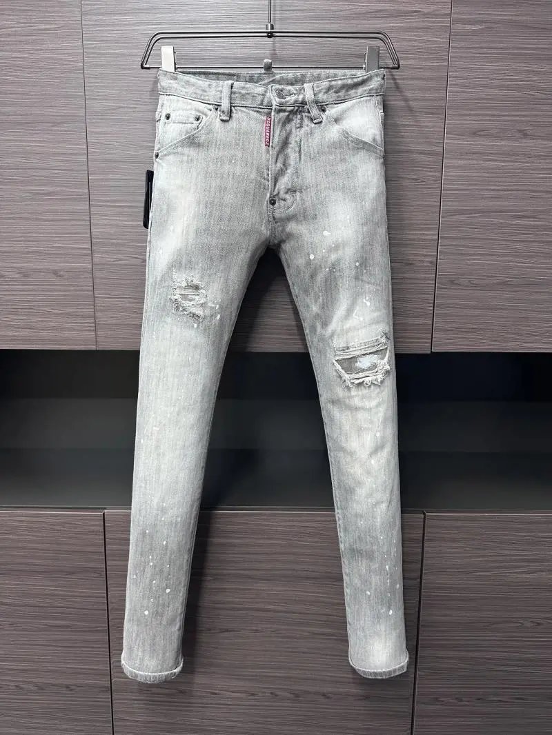 Dsquared2 Distressed Paint-Splatter Slim Fit Jeans - 29