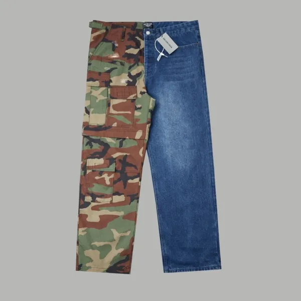 Balenciaga BB Logo Patchwork Jeans Dark Wash - 15
