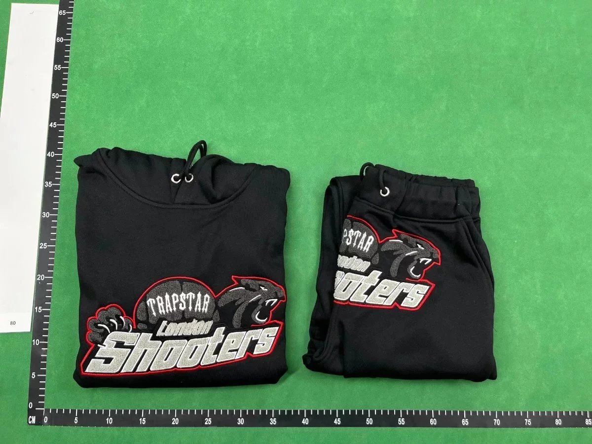 Trapstar Logo Embroidered Sweatpants Gray and Black - 12