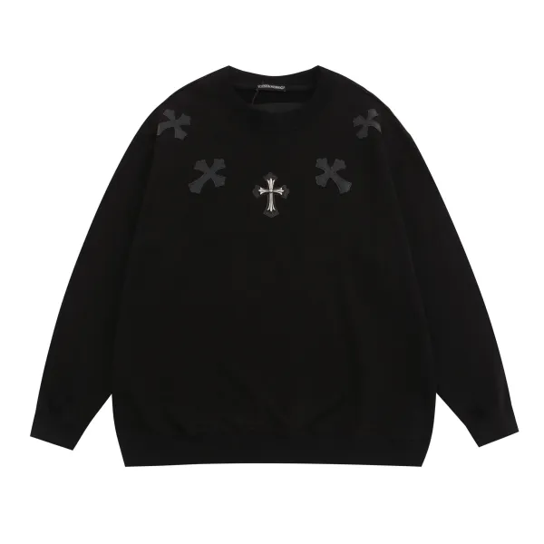 Chrome Hearts Cross Embroidered White Hoodie - 18