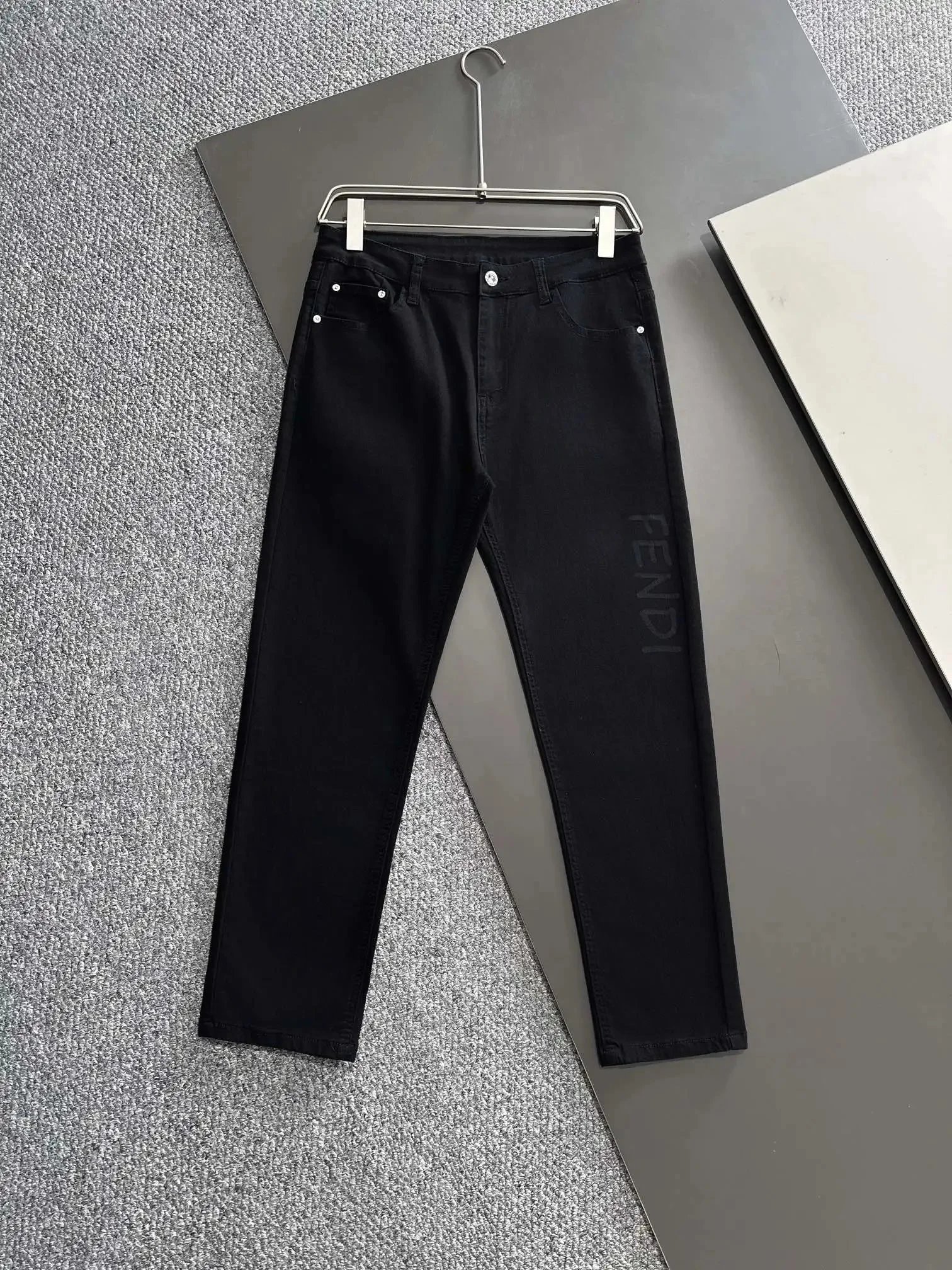 Fendi Embroidered Patch Denim Jeans Blue - 23