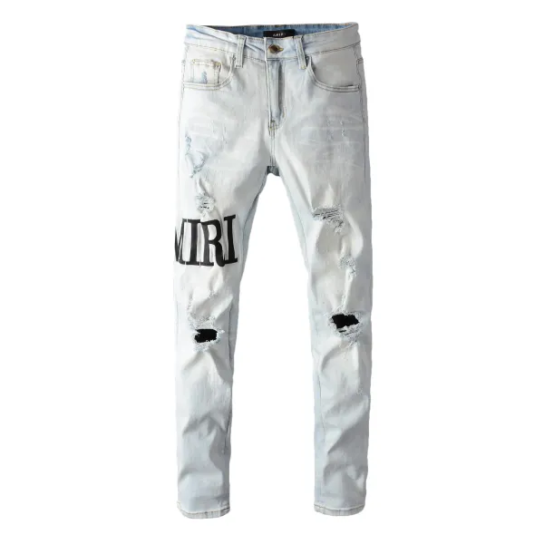 Amiri Distressed Patchwork Black Jeans - 24