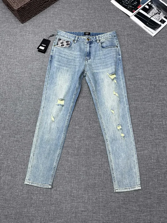 Fendi Jeans FF monogram straight-leg product detail image 26