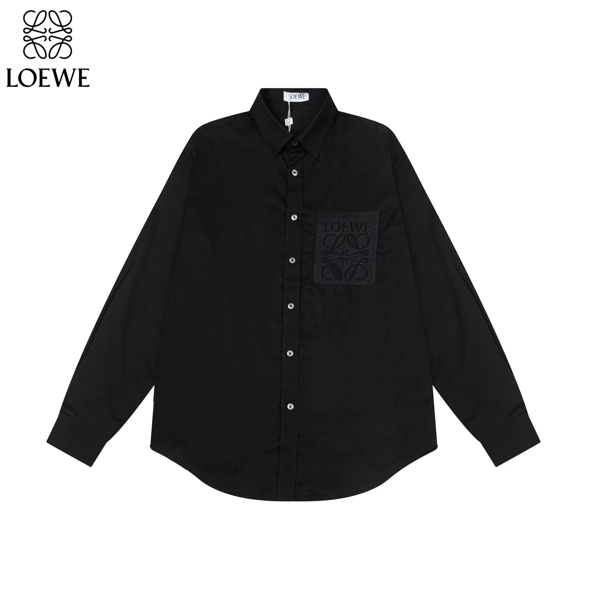 Loewe Logo Patch Shirt Black - 12