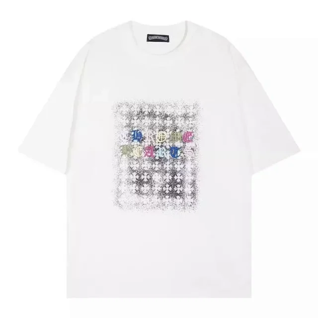 Chrome Hearts T-Shirts Short-Sleeve T-Shirt with Cross and Logo Back Graphic product detail image 12