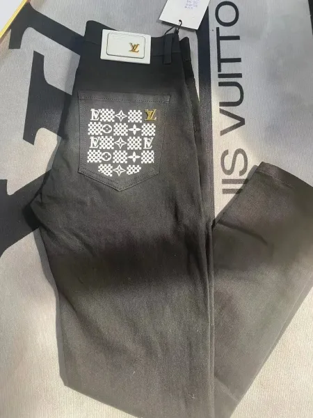 Louis Vuitton Monogram Pocket Detail Light Wash Jeans - 12