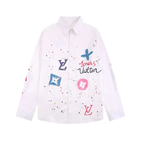 Louis Vuitton Floral Print Long-Sleeve Shirt White Multicolor - 15