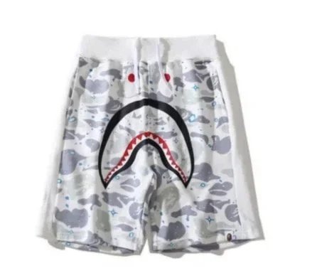 A Bathing Ape Shark Camo Shorts Army Green - 3
