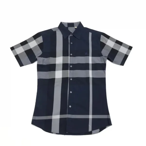 Burberry Check Print Short-Sleeve Shirt Orange Beige Black - 15