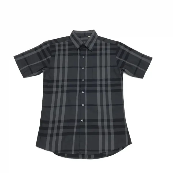 Burberry Check Print Short-Sleeve Shirt Orange Beige Black - 18