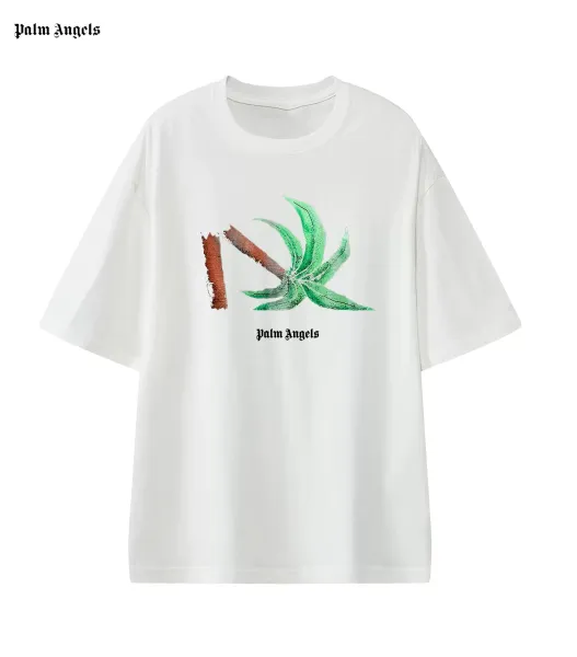 Palm Angels Heart Drip Logo Black T-Shirt - 6