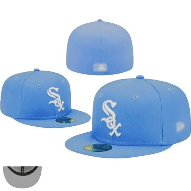 New Era Hats 59FIFTY-style flat-brim fitted baseball caps with embroidered team logos product detail image 30