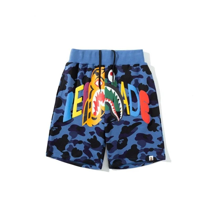 A Bathing Ape Shark Camo Shorts Army Green - 17