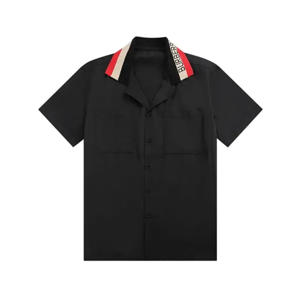 Burberry Check Print Short-Sleeve Shirt Orange Beige Black - 34