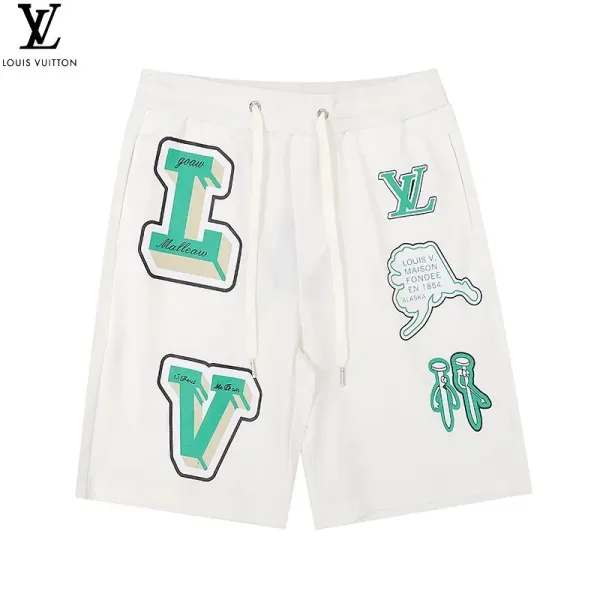 Louis Vuitton Monogram Watercolor Print Shorts Blue White - 16