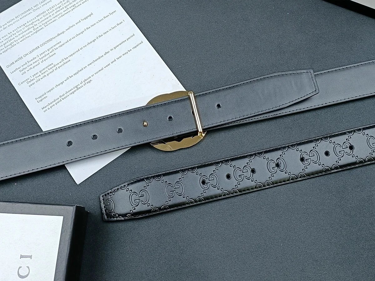 Gucci GG Marmont Belt Black Leather with Red Enamel Buckle - 10