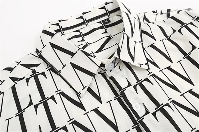 Valentino Shirts Printed Button-Up Shirt product detail image 6
