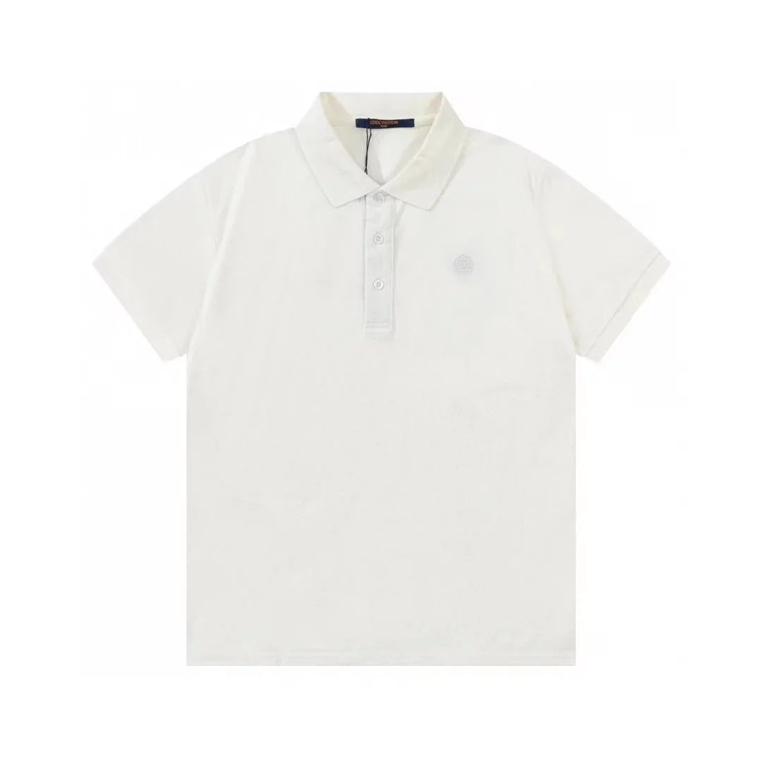 Louis Vuitton LV Monogram Embroidered White Polo Shirt Tops Polo - 12