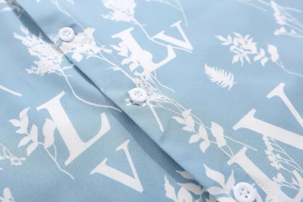Design Short-Sleeve Button-Up Shirt with Abstract Graphic Pocket White - 8