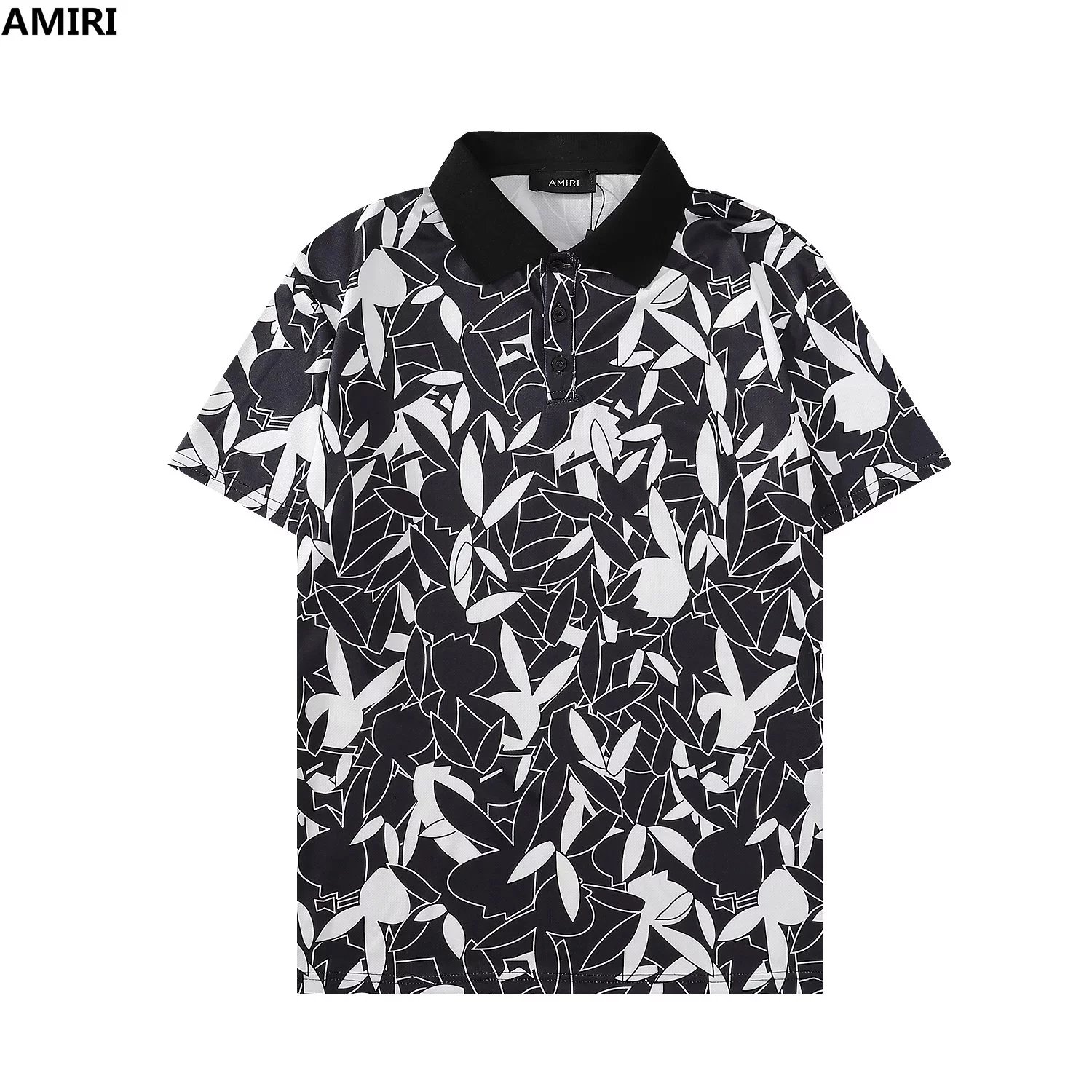 AMIRI Rabbit Print Polo Shirt 