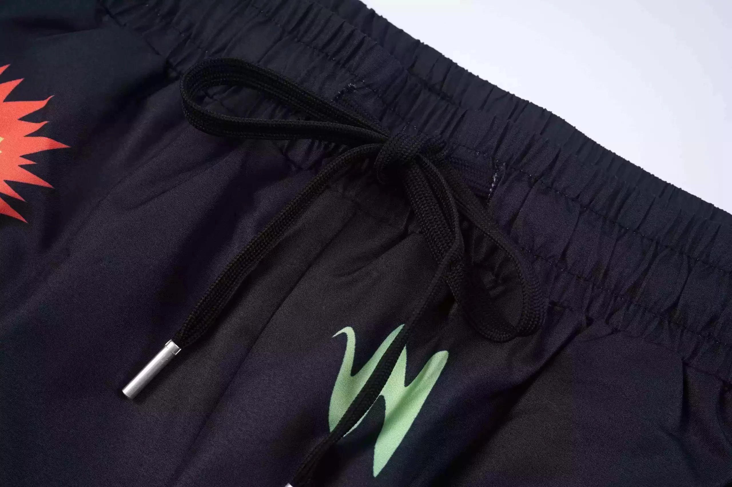 Design Grid Print Baseball Shorts White Pink Green - 9