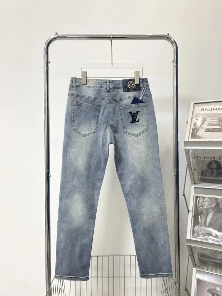 Louis Vuitton Monogram Pocket Detail Light Wash Jeans - 22