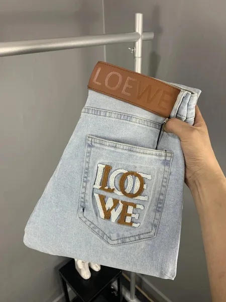 Loewe Anagram Logo Straight-Leg Jeans Dark Wash - 9