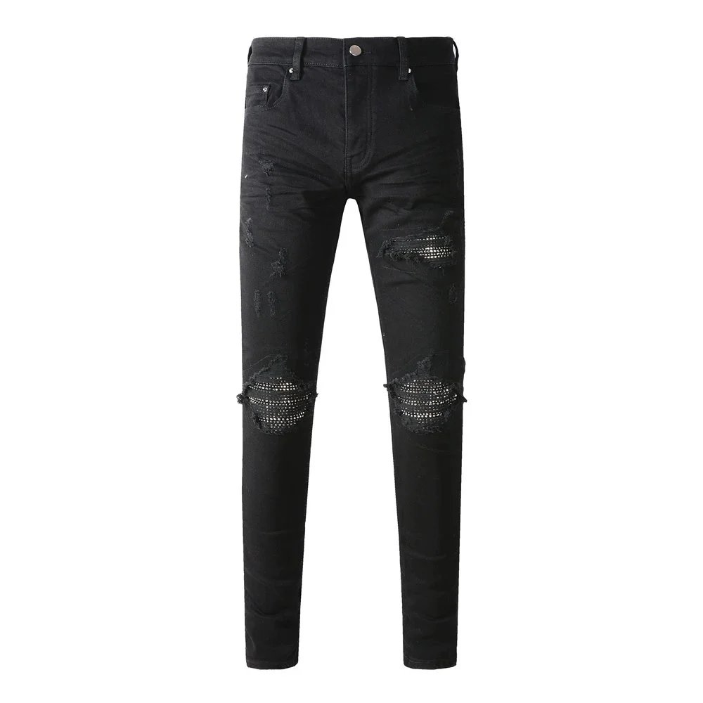 Gallery Dept. Distressed Denim Jeans with Turquoise Underlayer - 24